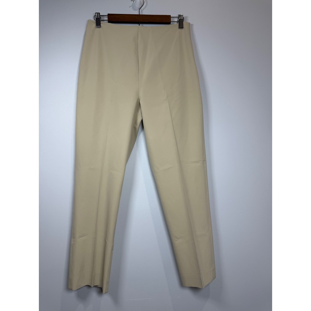 Jenne Maag Women Beige High Waisted Straight Leg Tailored Dress Pants Size M